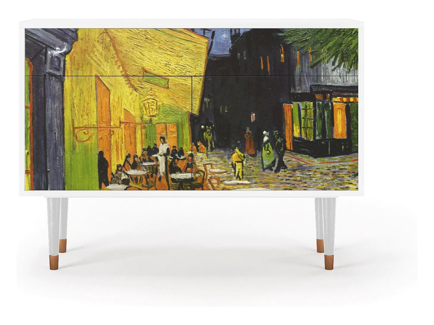 Aparador - 115x85x48 cm - BS4 - Café Terrace at Night, Blanco