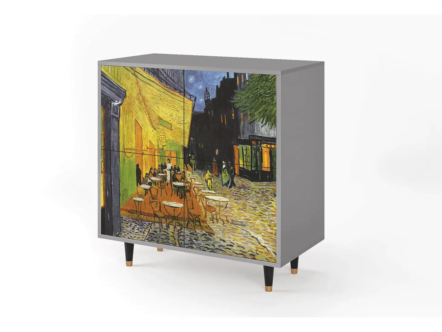 Aparador - 94x96x48 cm - BS3 - Café Terrace at Night, Gris
