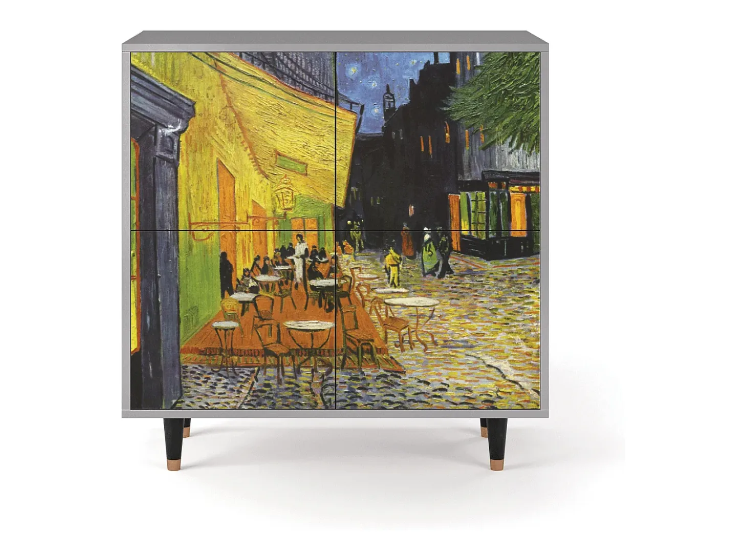 Aparador - 94x96x48 cm - BS3 - Café Terrace at Night, Gris