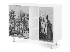 Aparador - 125x98x48 cm - BS2 - Castle with Bridge, Blanco