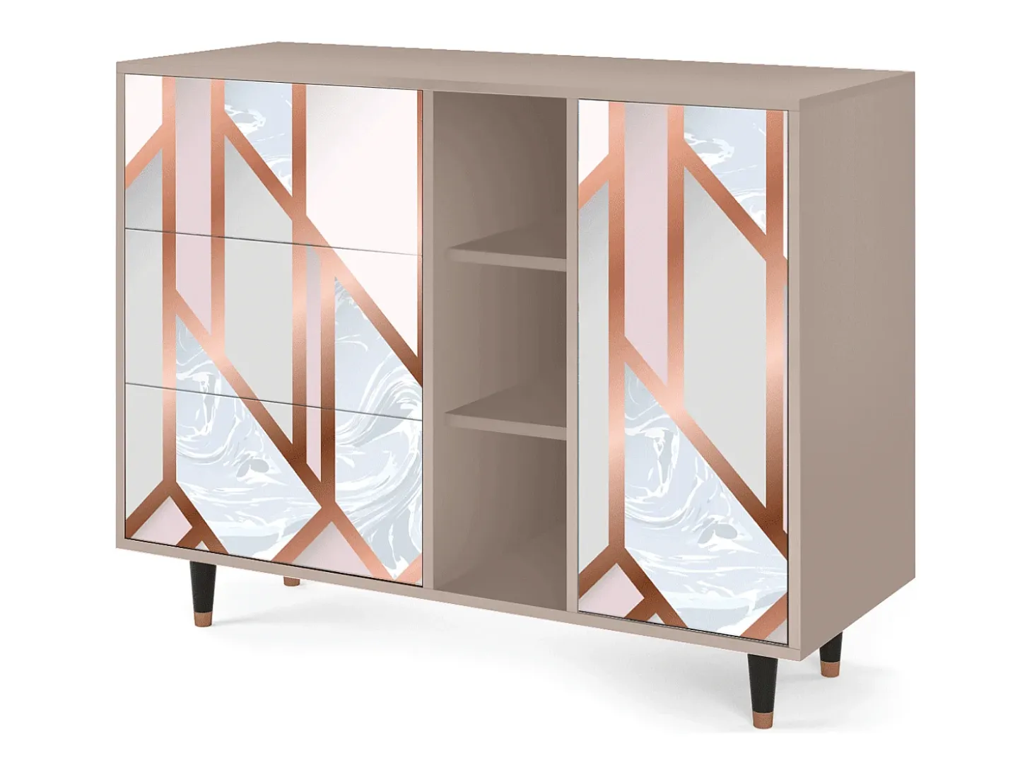 Aparador - 125x98x48 cm - BS2 - Champagne Story, Latte