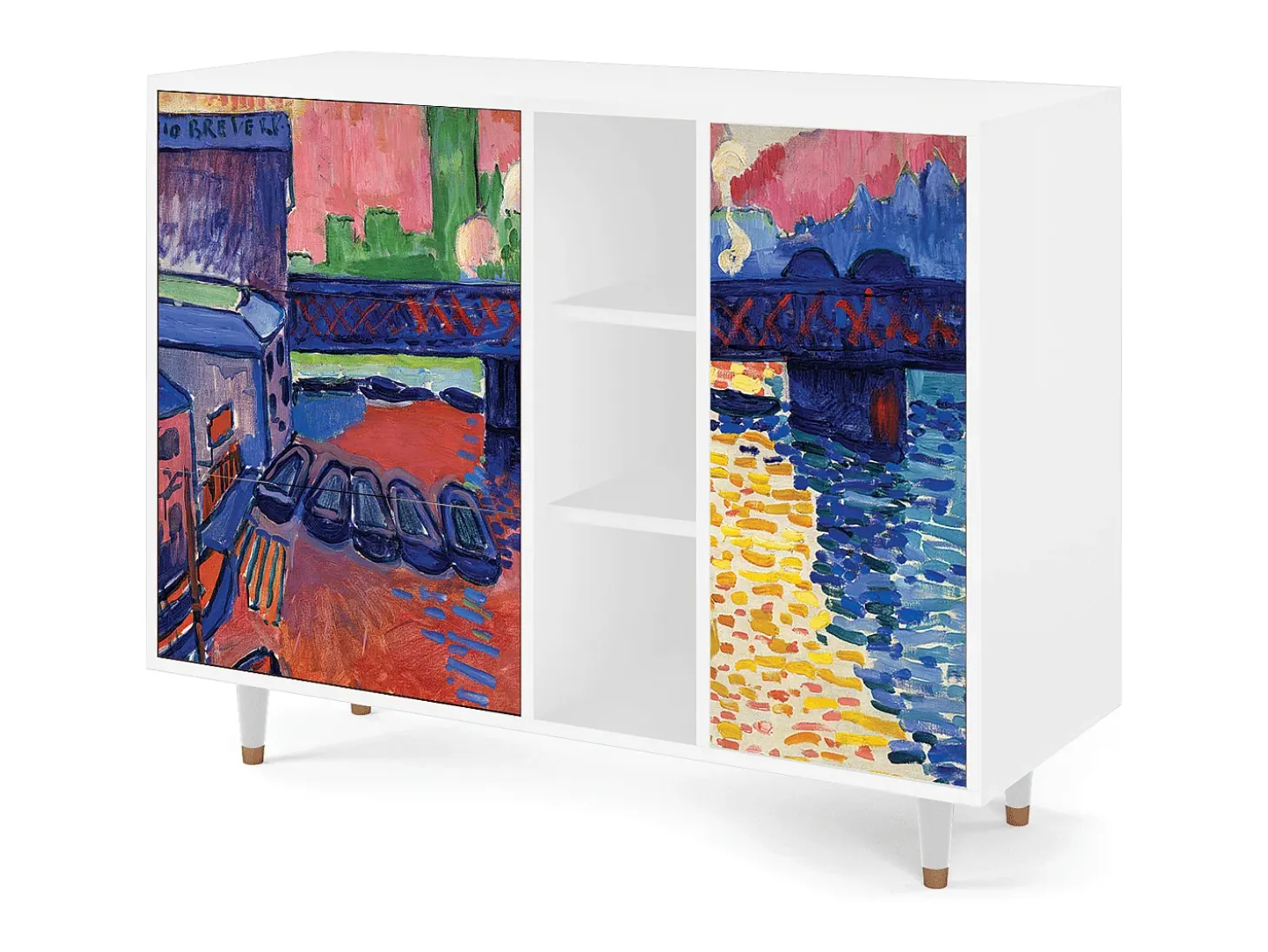 Aparador - 125x98x48 cm - BS2 - Charing Cross Bridge, Blanco