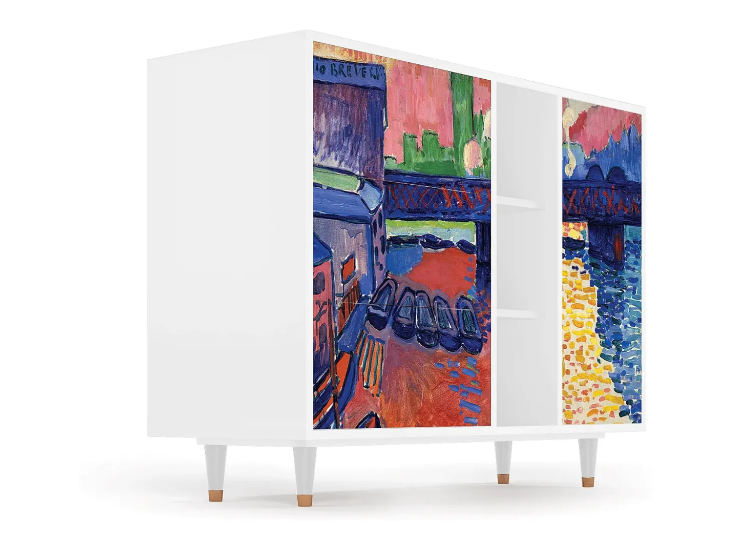 Aparador - 125x98x48 cm - BS2 - Charing Cross Bridge, Blanco