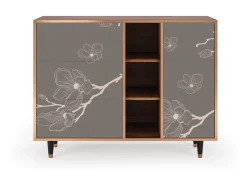 Aparador - 125x98x48 cm - BS2 - Cherry Blossom, Nogal