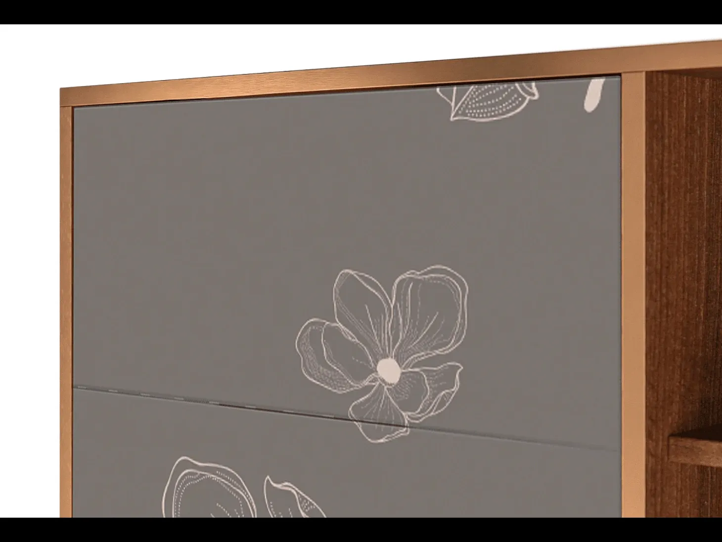Aparador - 125x98x48 cm - BS2 - Cherry Blossom, Nogal