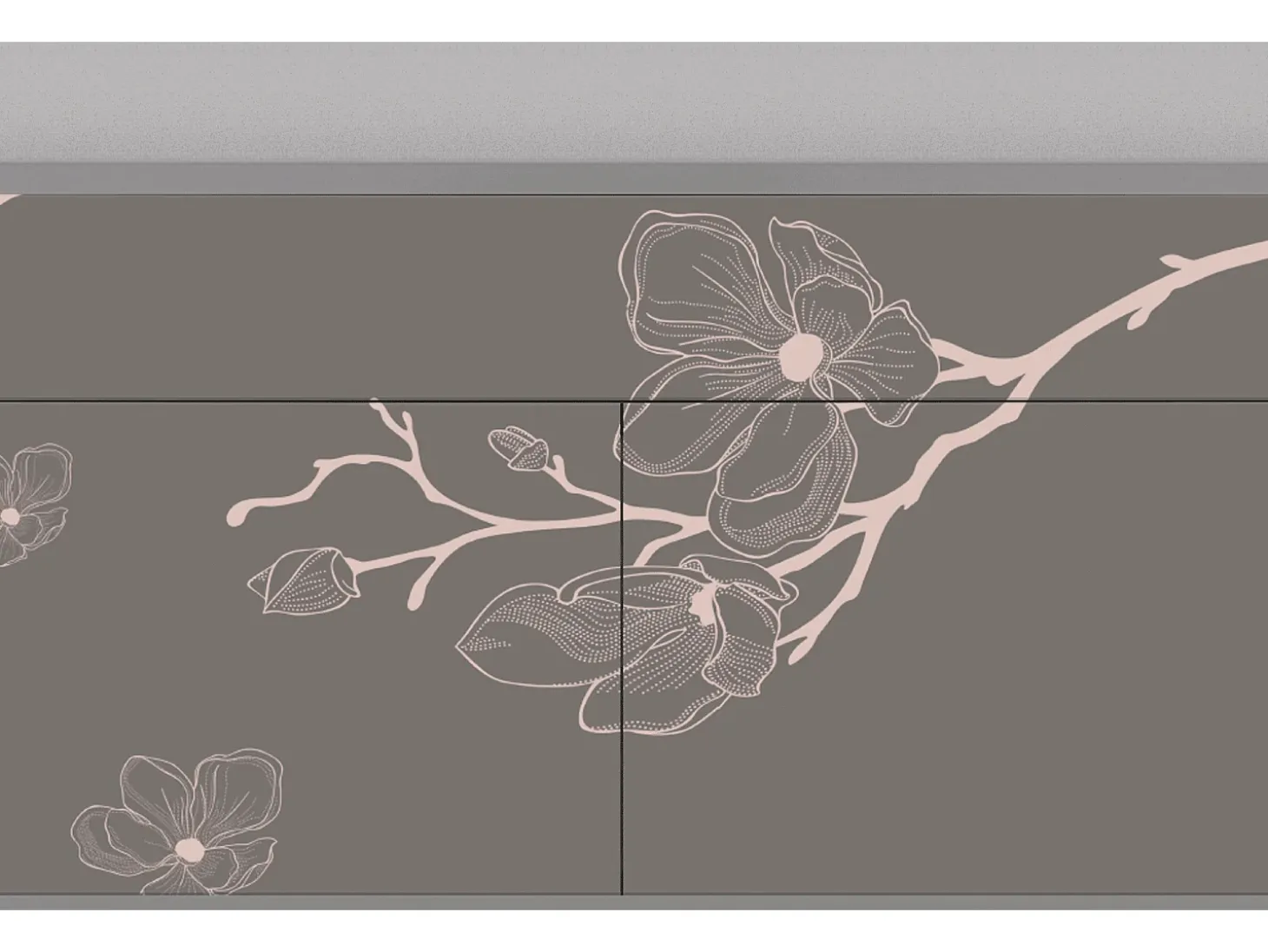 Aparador - 115x85x48 cm - BS4 - Cherry Blossom, Gris