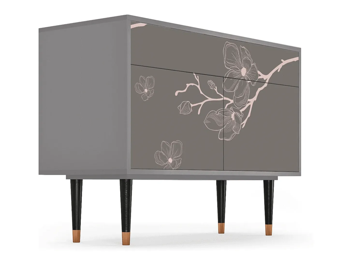 Aparador - 115x85x48 cm - BS4 - Cherry Blossom, Gris