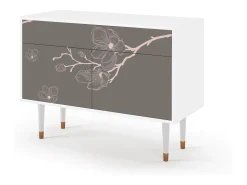 Aparador - 115x85x48 cm - BS4 - Cherry Blossom, Blanco