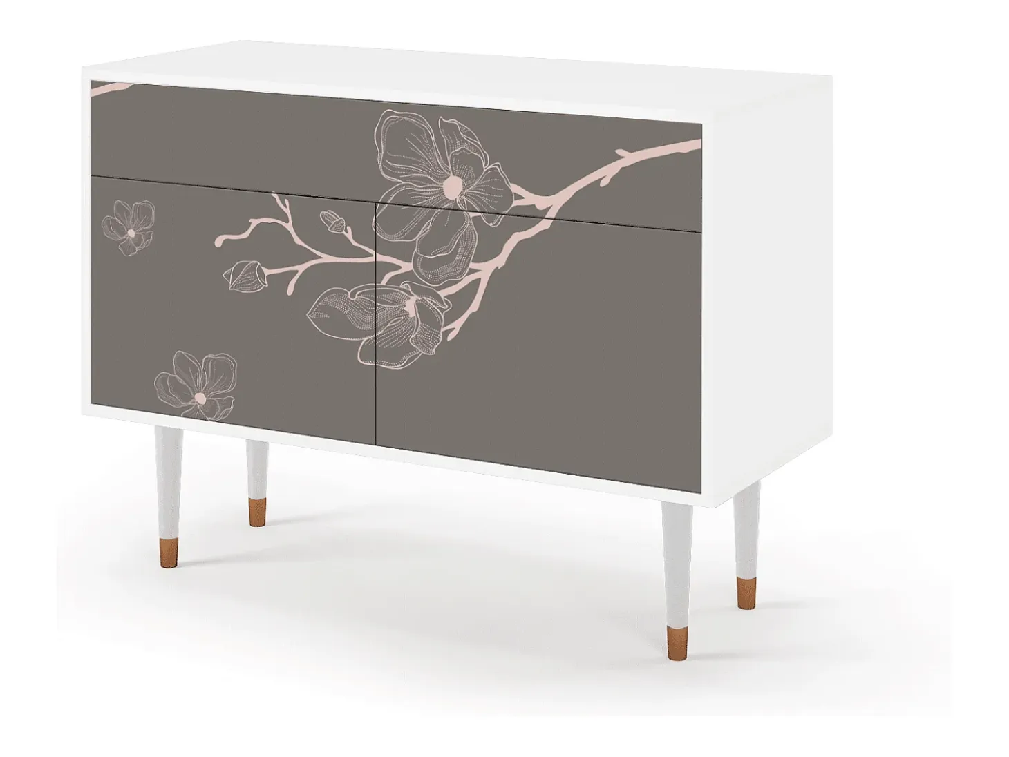 Aparador - 115x85x48 cm - BS4 - Cherry Blossom, Blanco