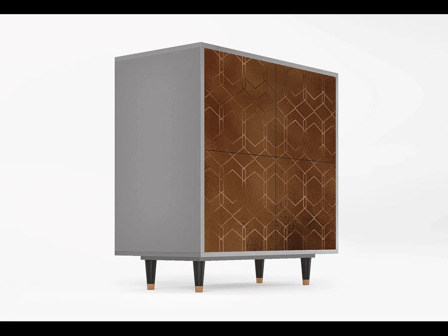 Aparador - 94x96x48 cm - BS3 - Chocolate Bar, Gris