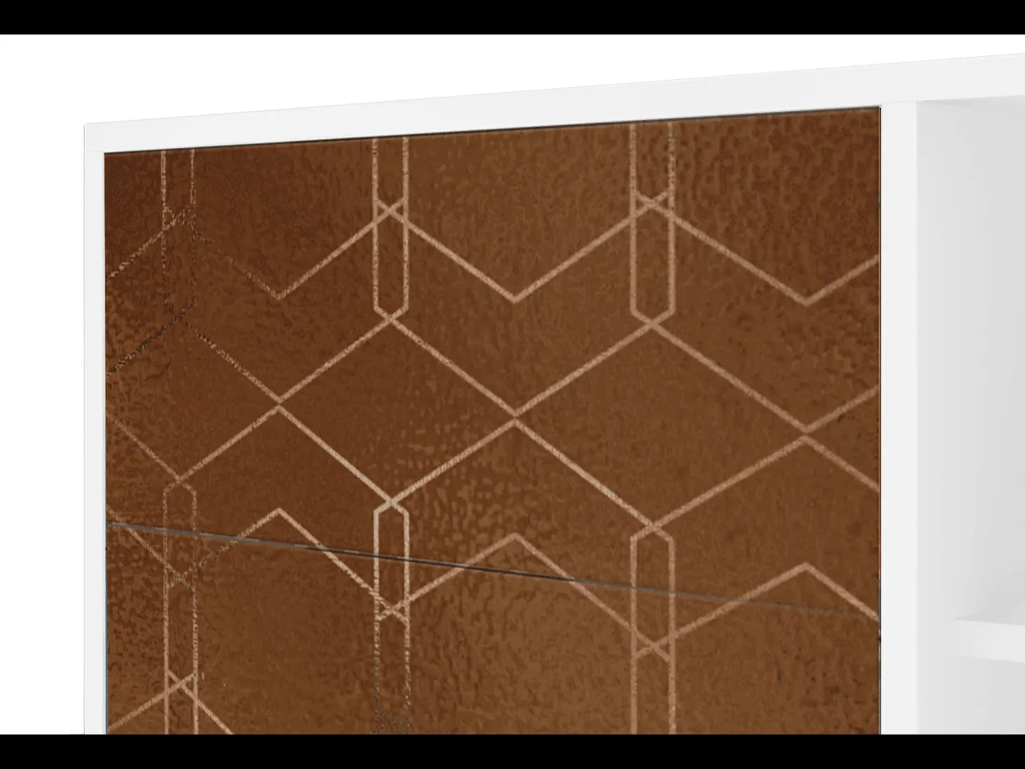 Aparador - 125x98x48 cm - BS2 - Chocolate Bar, Blanco
