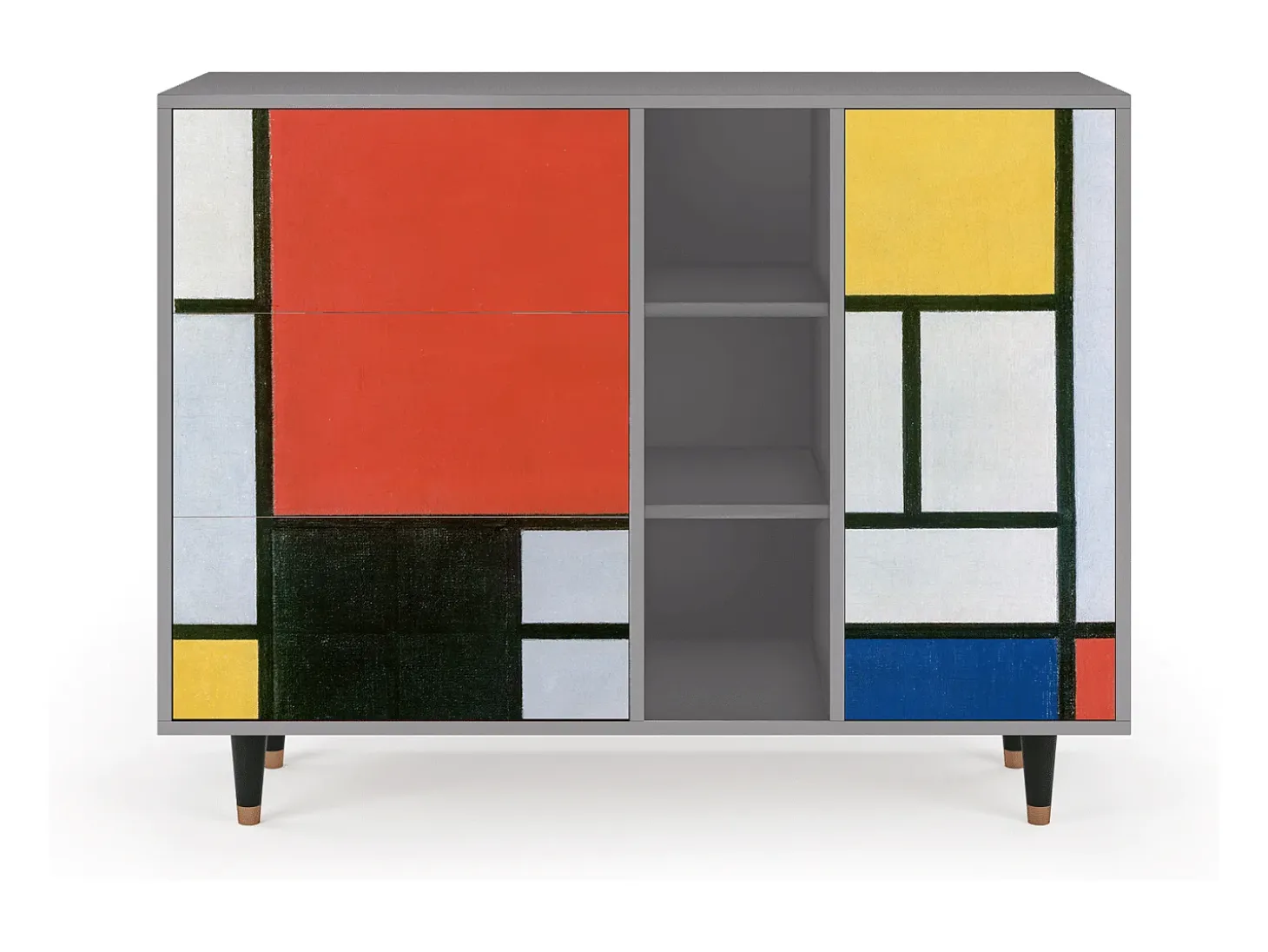 Aparador - 125x98x48 cm - BS2 - Composition, Gris