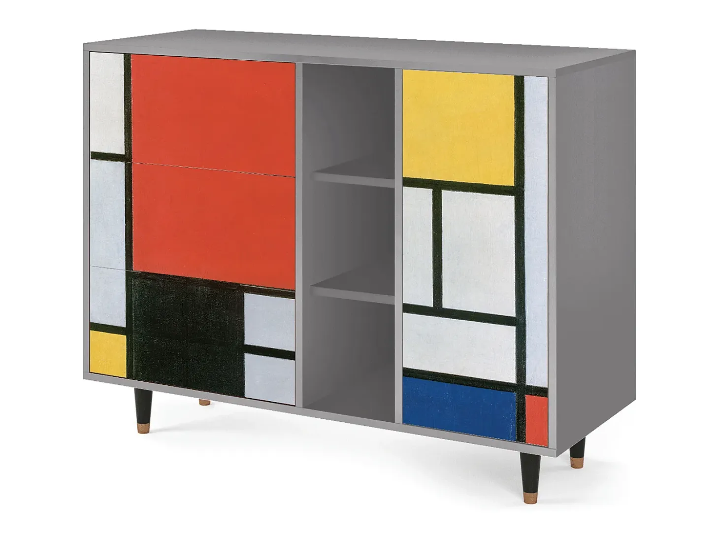 Aparador - 125x98x48 cm - BS2 - Composition, Gris