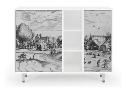 Aparador - 125x98x48 cm - BS2 - Country Village, Blanco