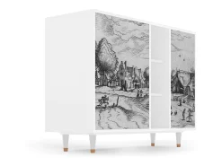 Aparador - 125x98x48 cm - BS2 - Country Village, Blanco