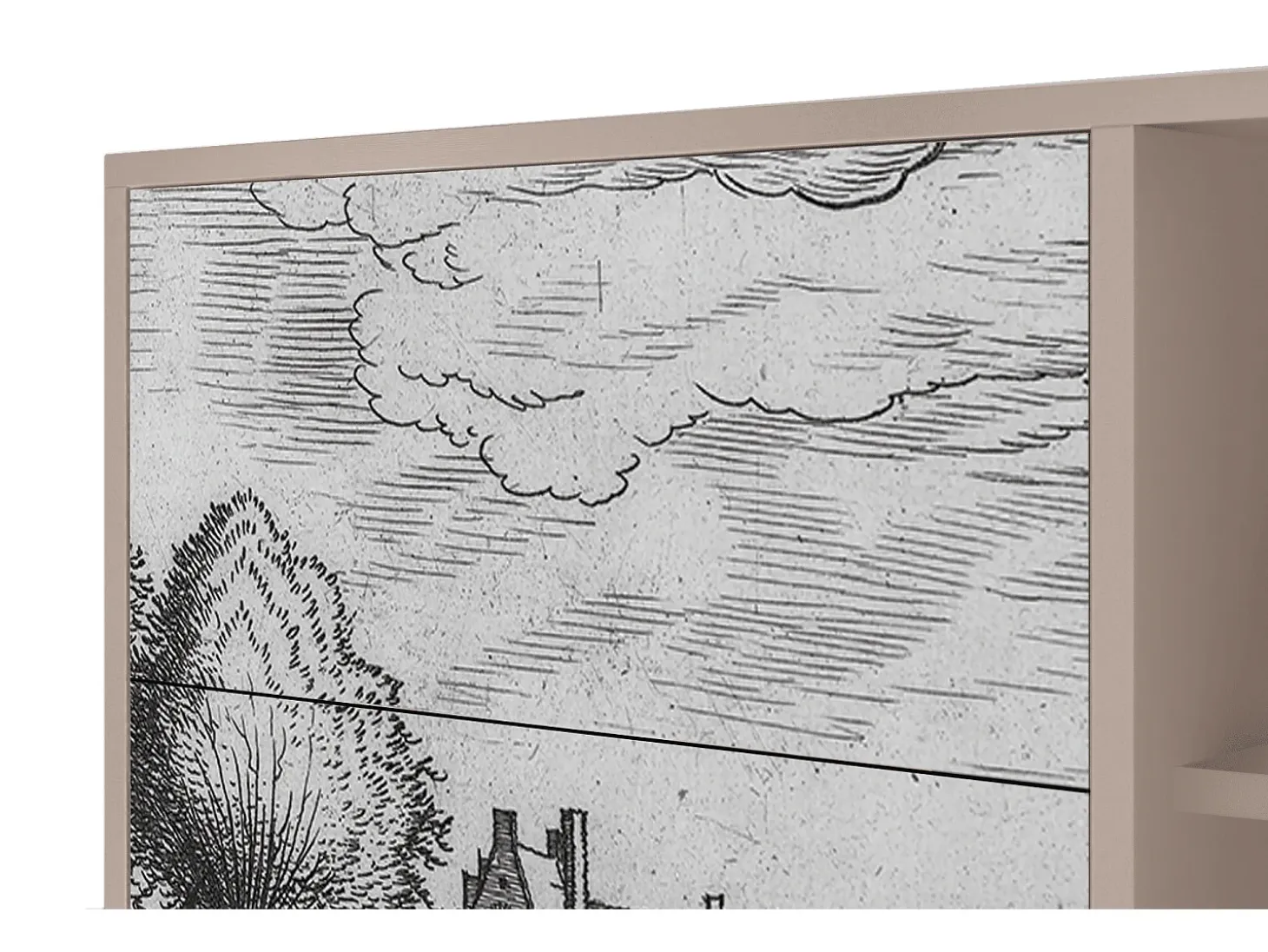 Aparador - 125x98x48 cm - BS2 - Country Village, Latte