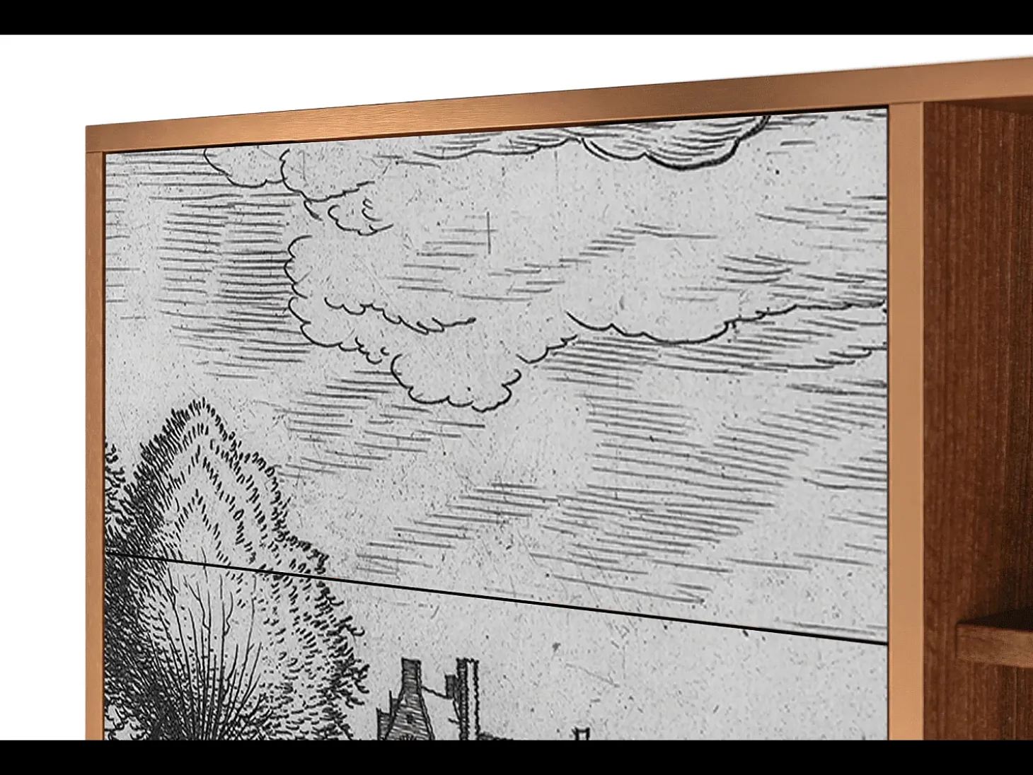 Aparador - 125x98x48 cm - BS2 - Country Village, Nogal