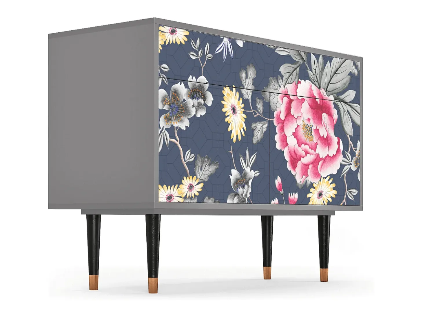 Aparador - 115x85x48 cm - BS4 - Dark Flower Bed, Gris