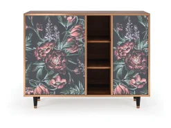 Aparador - 125x98x48 cm - BS2 - Dark Peonies, Nogal
