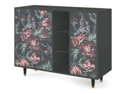 Aparador - 125x98x48 cm - BS2 - Dark Peonies, Antracita