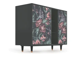 Aparador - 125x98x48 cm - BS2 - Dark Peonies, Antracita