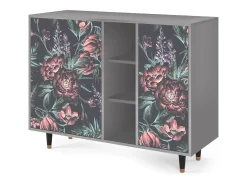 Aparador - 125x98x48 cm - BS2 - Dark Peonies, Gris