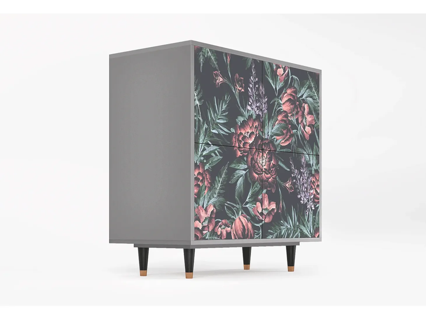 Aparador - 94x96x48 cm - BS3 - Dark Peonies, Gris