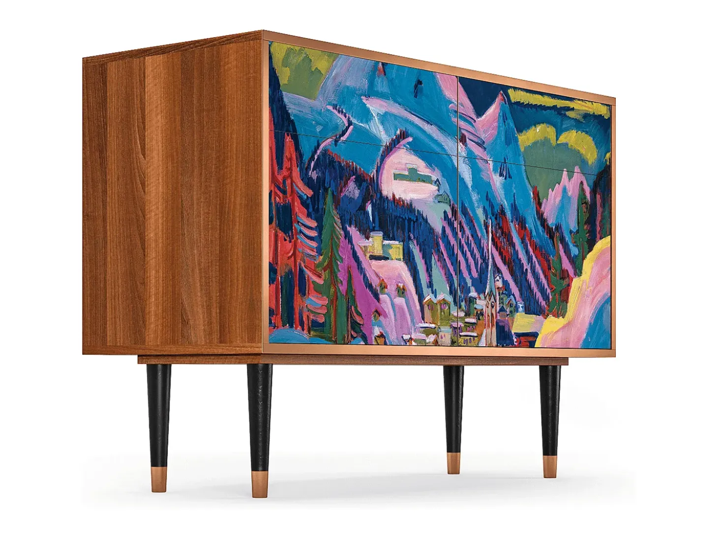 Aparador - 115x85x48 cm - BS4 - Davos Winter, Nogal
