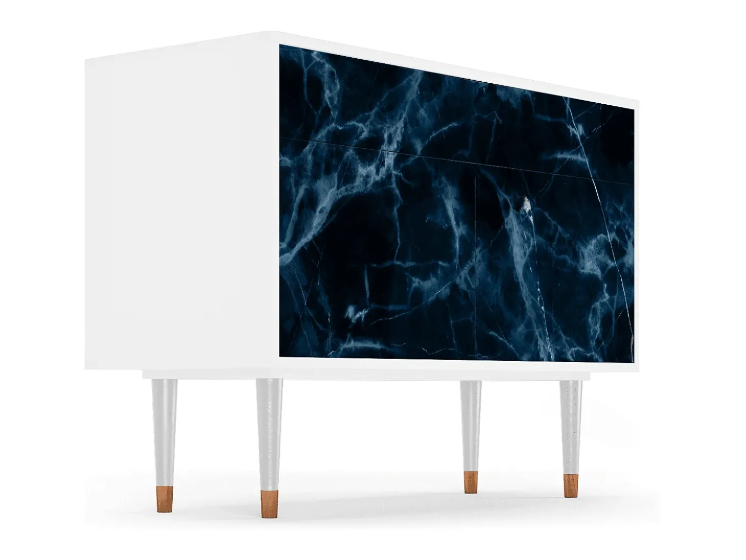 Aparador - 115x85x48 cm - BS4 - Deep Ocean, Blanco