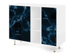Aparador - 125x98x48 cm - BS2 - Deep Ocean, Blanco