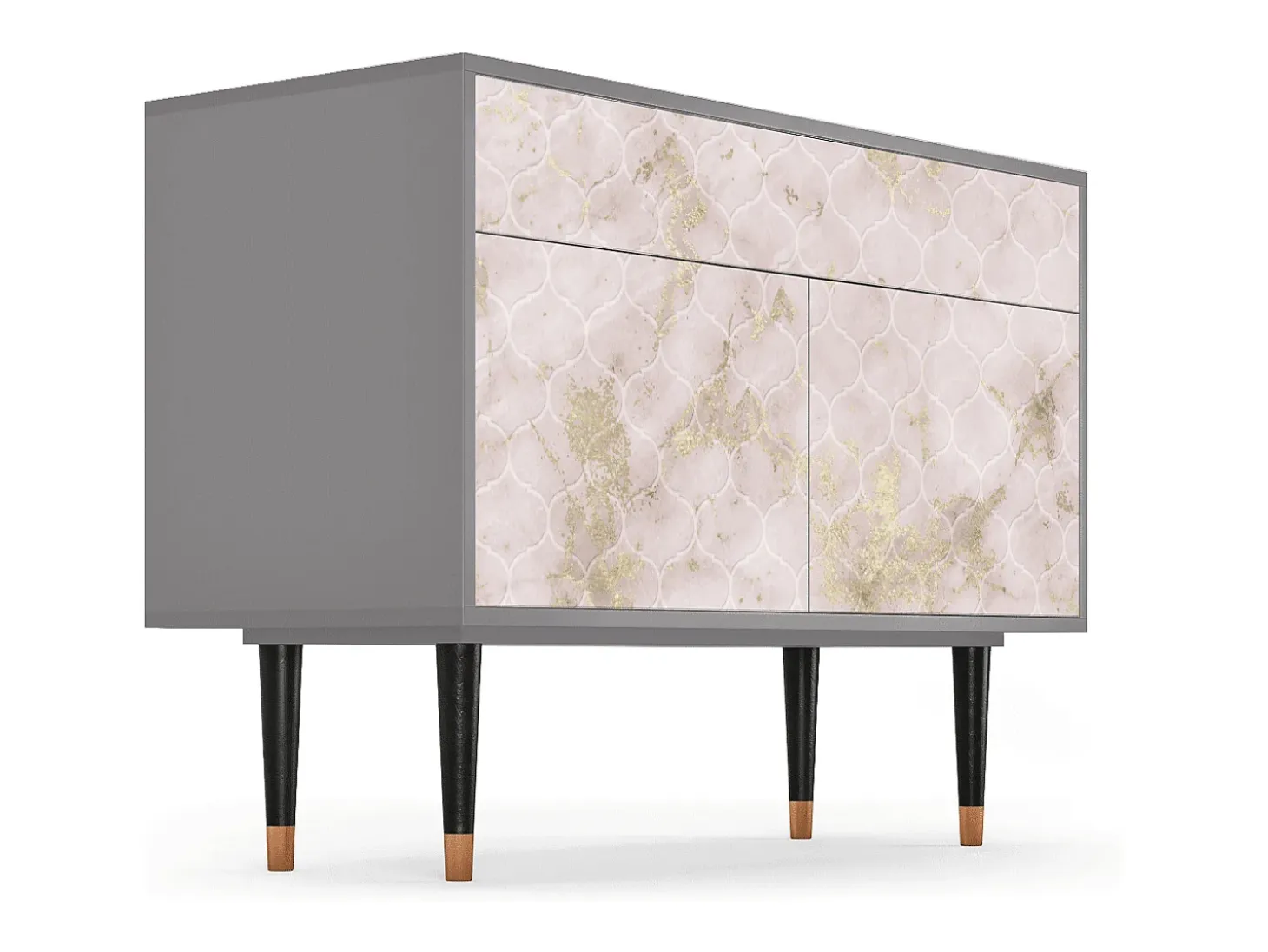 Aparador - 115x85x48 cm - BS4 - Dirty Roses, Gris