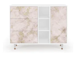 Aparador - 125x98x48 cm - BS2 - Dirty Roses, Blanco