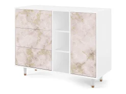 Aparador - 125x98x48 cm - BS2 - Dirty Roses, Blanco
