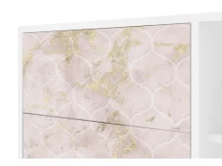 Aparador - 125x98x48 cm - BS2 - Dirty Roses, Blanco