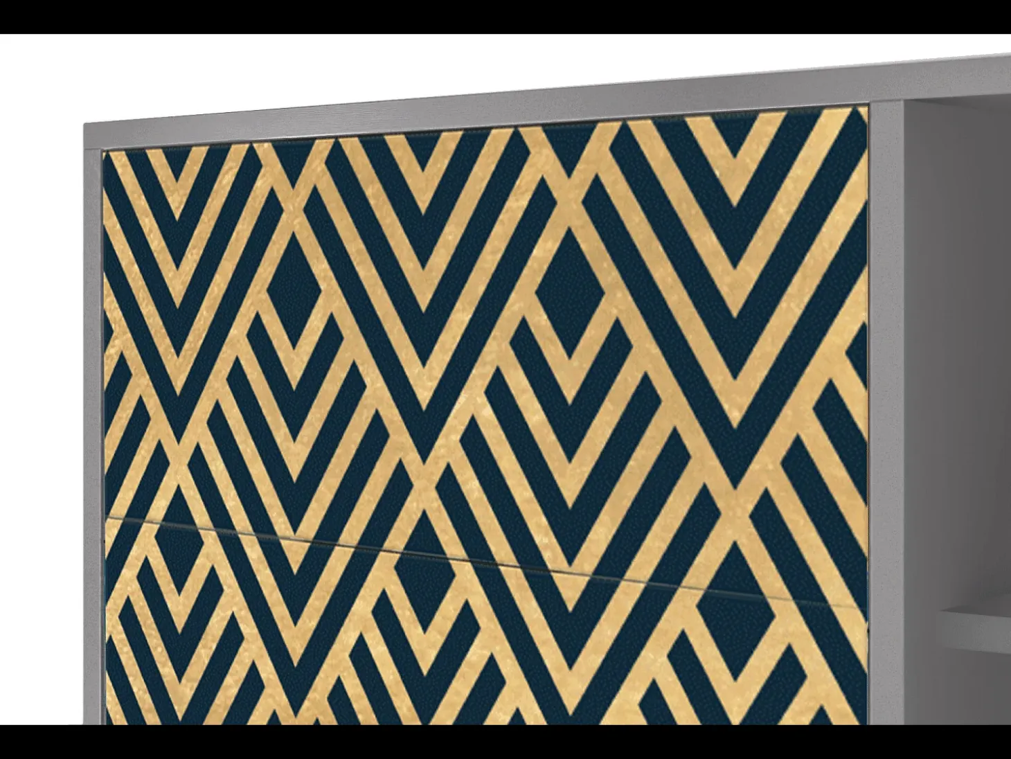 Aparador - 125x98x48 cm - BS2 - Egypt Triangles, Gris
