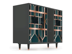 Aparador - 125x98x48 cm - BS2 - Emerald Metro, Antracita