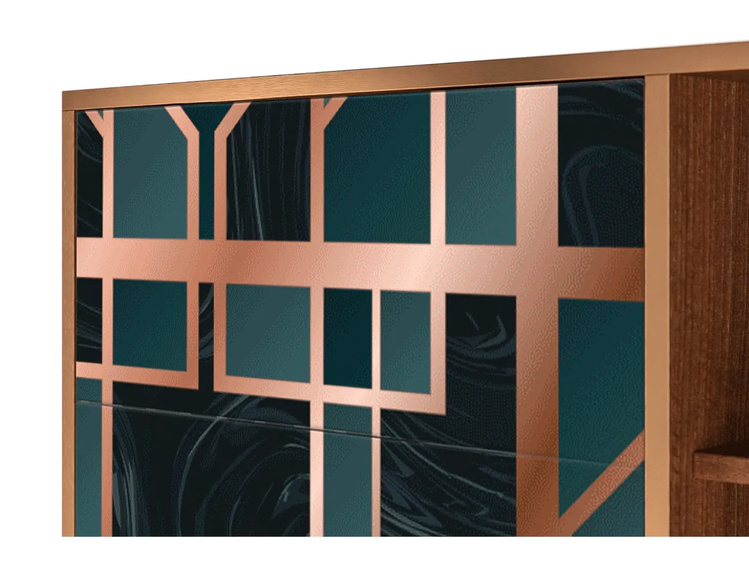 Aparador - 125x98x48 cm - BS2 - Emerald Metro, Nogal