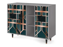 Aparador - 125x98x48 cm - BS2 - Emerald Metro, Gris