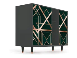 Aparador - 125x98x48 cm - BS2 - Emerald Gatsby, Antracita