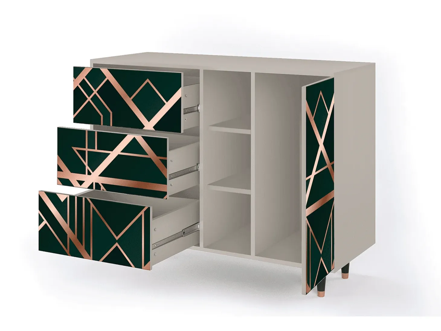 Aparador - 125x98x48 cm - BS2 - Emerald Gatsby, Arena