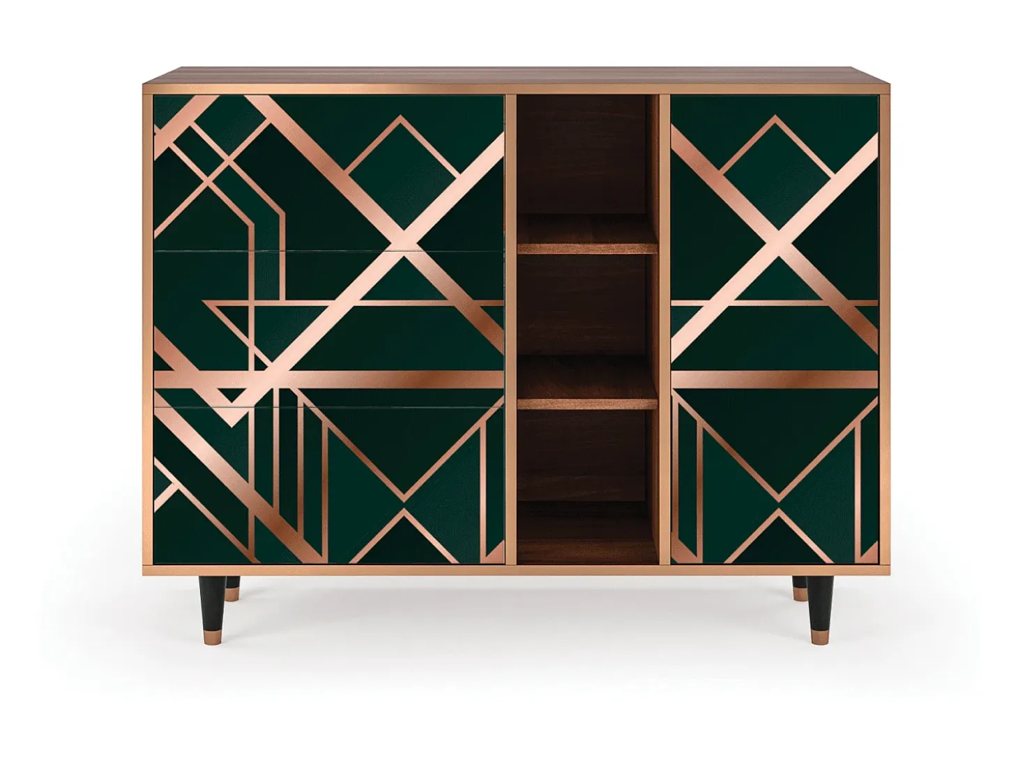 Aparador - 125x98x48 cm - BS2 - Emerald Gatsby, Nogal