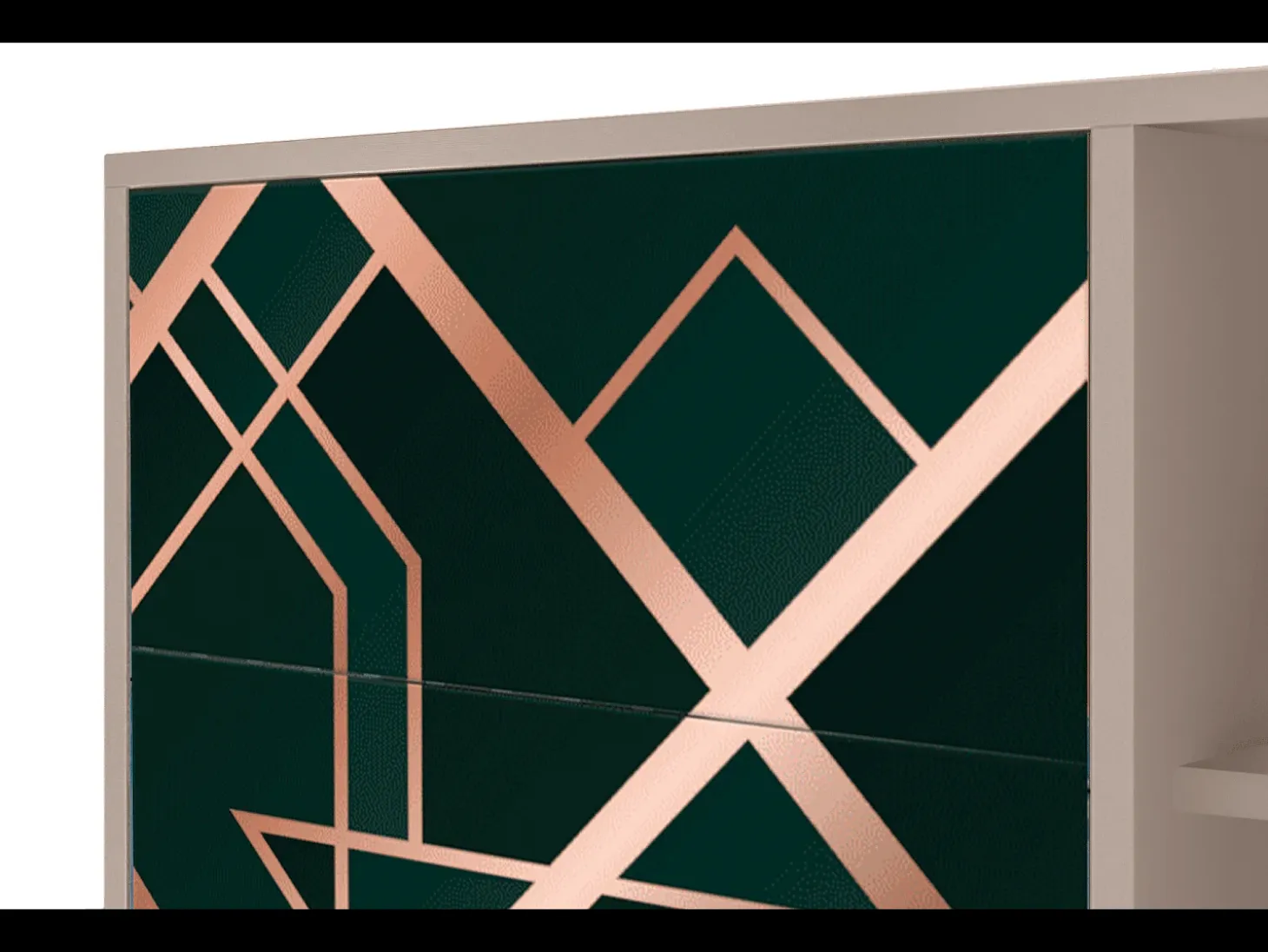 Aparador - 125x98x48 cm - BS2 - Emerald Gatsby, Latte