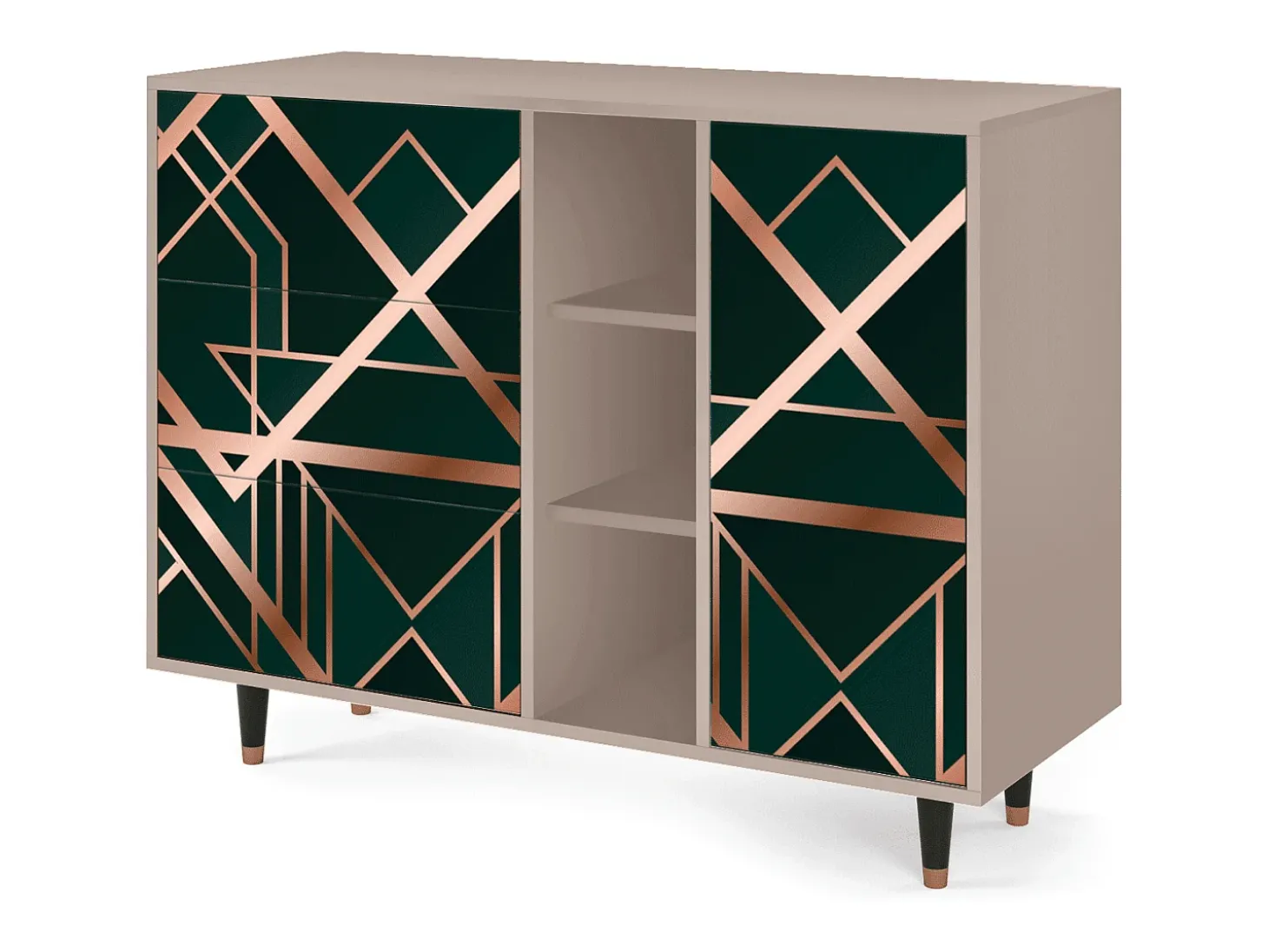 Aparador - 125x98x48 cm - BS2 - Emerald Gatsby, Latte
