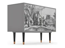 Aparador - 115x85x48 cm - BS4 - Farms in a Village, Gris