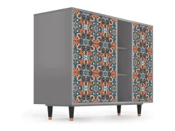Aparador - 125x98x48 cm - BS2 - Fire Beetle, Gris