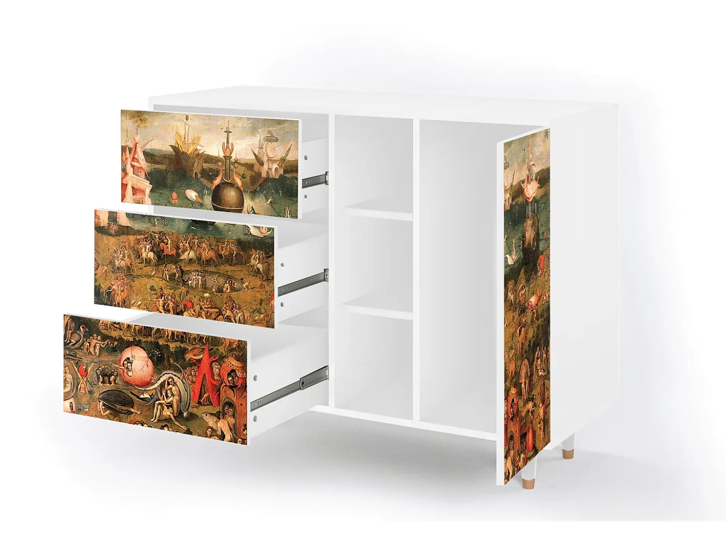 Aparador - 125x98x48 cm - BS2 - Garden of Delights , Blanco