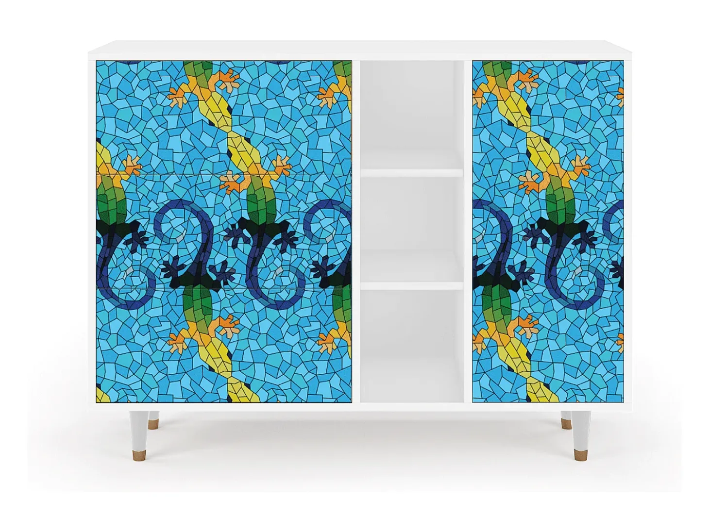 Aparador - 125x98x48 cm - BS2 - Gaudi's Lizard, Blanco