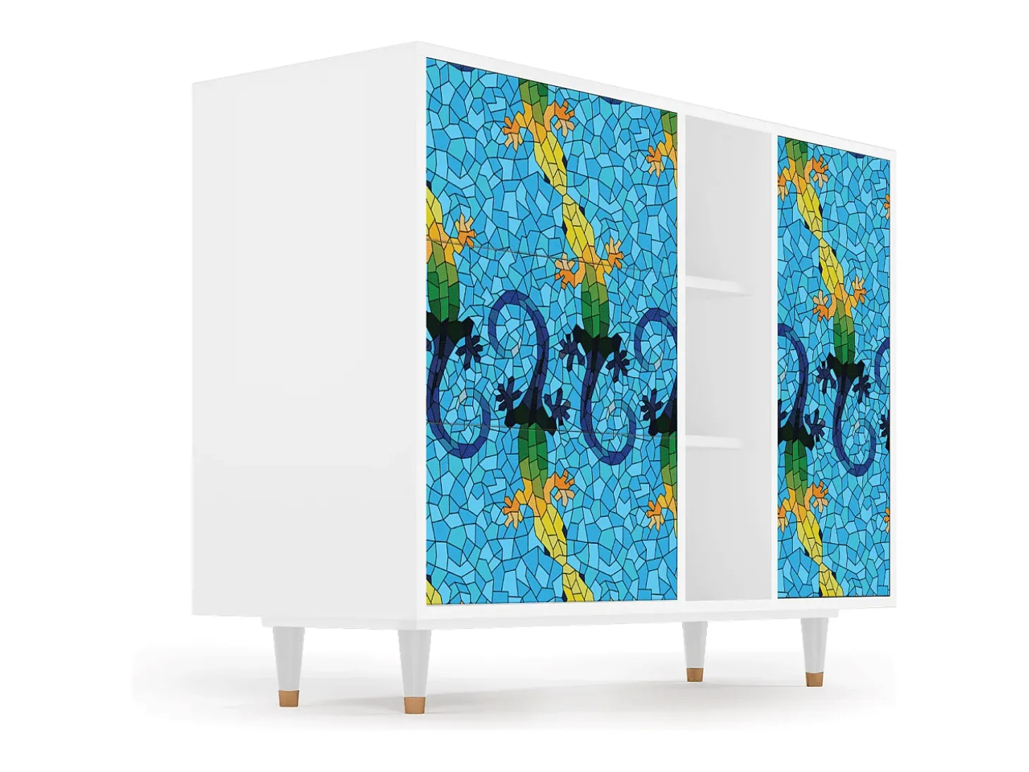 Aparador - 125x98x48 cm - BS2 - Gaudi's Lizard, Blanco