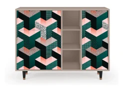 Aparador - 125x98x48 cm - BS2 - Geometric Madness, Latte