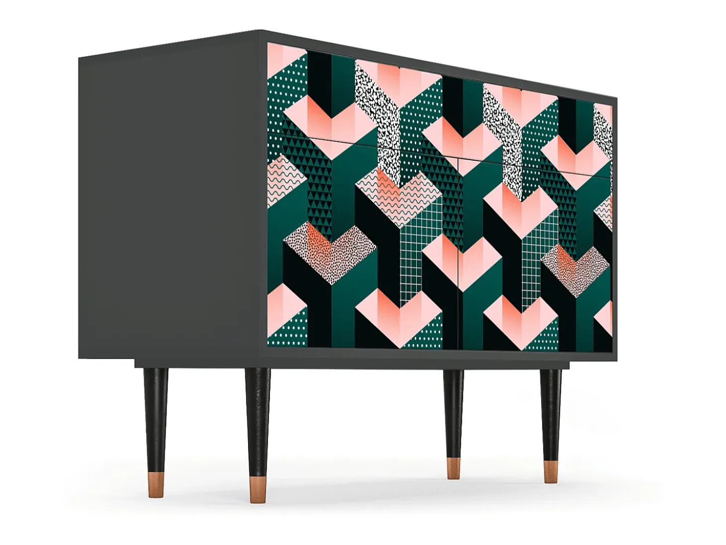 Aparador - 115x85x48 cm - BS4 - Geometric Madness, Antracita